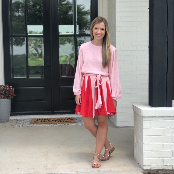 Entro Pink Pleated Dress - Picture 6 of 6